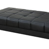 Modish Bonded Leather Ottoman In Black PDX-F7228