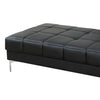 Modish Bonded Leather Ottoman In Black PDX-F7228