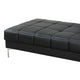 Modish Bonded Leather Ottoman In Black PDX-F7228
