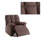 Plush Cushioned Recliner With Tufted Back And Roll Arms In Brown PDX-F6620