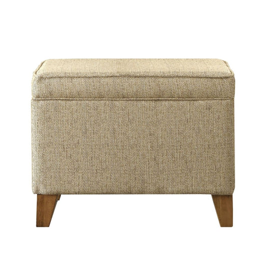Ottoman | Rectangular | Lift Top Storage | Brown Upholstery