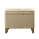 Ottoman | Rectangular | Lift Top Storage | Brown Upholstery