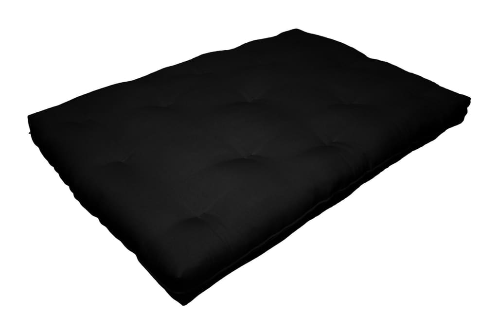 Replacement Innerspring Futon Pad With Upholstery, Full-Size, Black