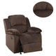 Rocker Recliner In Choco Brown Suede Fabric PDX-F6713