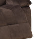Rocker Recliner In Choco Brown Suede Fabric PDX-F6713