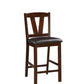 Rubber Wood Counter Height Armless Chair Dark Walnut brown Set of 2 PDX-F1333