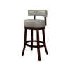 Shirley Contemporary 24" Barstool With pu Cushion, Gray Set of 2 By Casagear Home