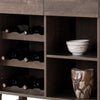 Stylish Wooden Wine Cabinet with Sled Legs and Spacious Storage Brown - 182282 IDF-182282