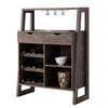 Stylish Wooden Wine Cabinet with Sled Legs and Spacious Storage Brown - 182282 IDF-182282