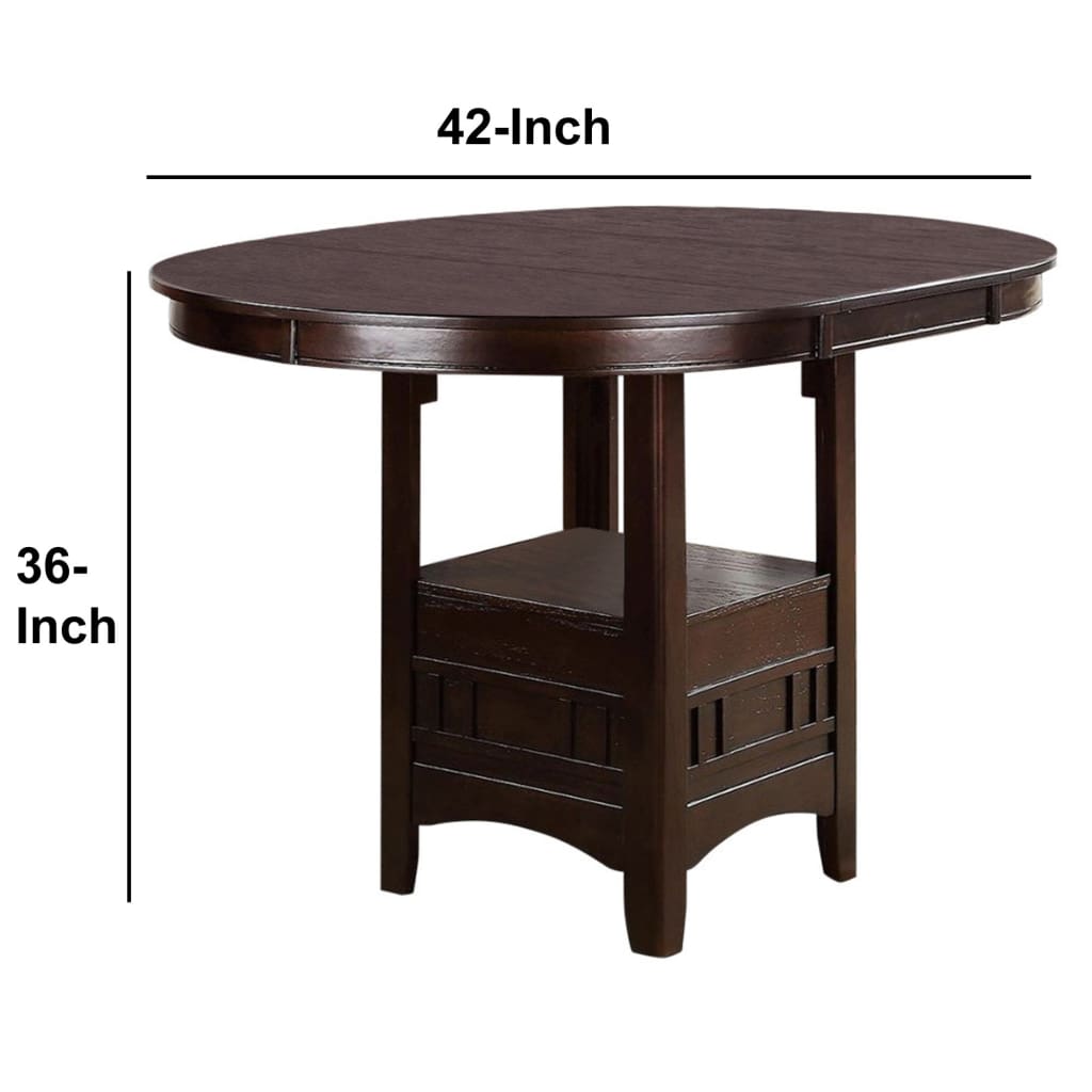 Wooden Counter Height Table Brown PDX-F2345