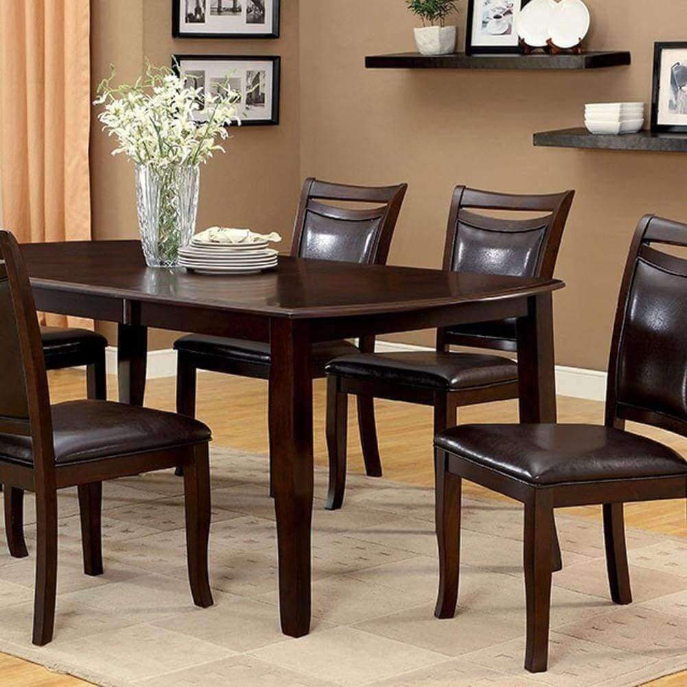 72" Dining Table with Extention Leaf, Brown By Casagear Home