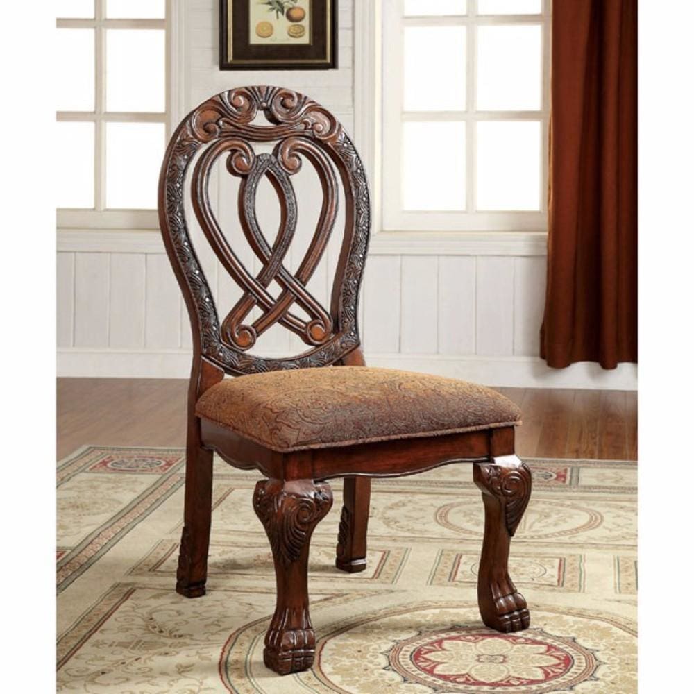Wyndmere Traditional Side Chair, Cherry Finish, Set of 2 By Casagear Home