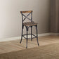 Zaire Bar Chair, Walnut & Antique Black By ACME